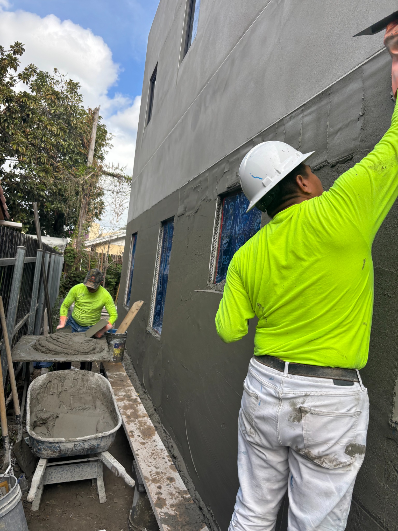 Exterior stucco work
